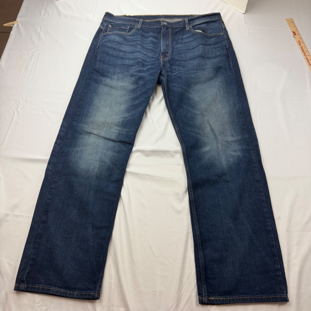 Levi's 541 Athletic Taper Jeans Men 40x34 Blue Dark Wash Stretch Denim